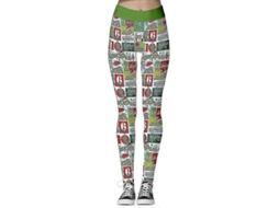 Leggings para Mulher Natal o Grinch Estampado com Copo de Neve Cintura Alta Tamanhos S XL S/MARCA