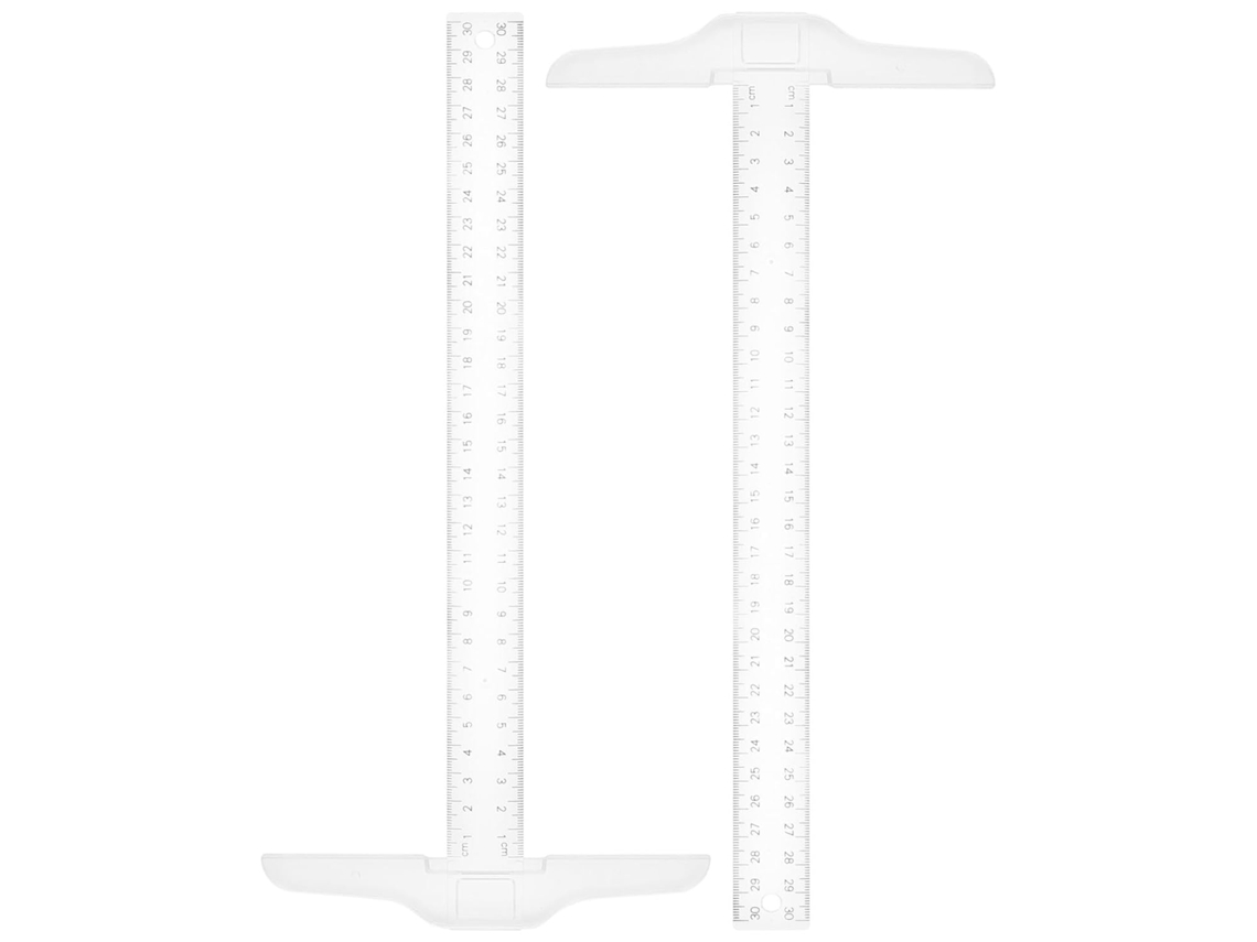 Conjunto de guias em T Operaticx, leves e versáteis, em plástico transparente, 2 peças, para design artístico e