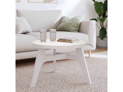 Vidaxl Tampo De Mesa Redondo Ø60x3 Cm Madeira De Pinho Maciça Branco