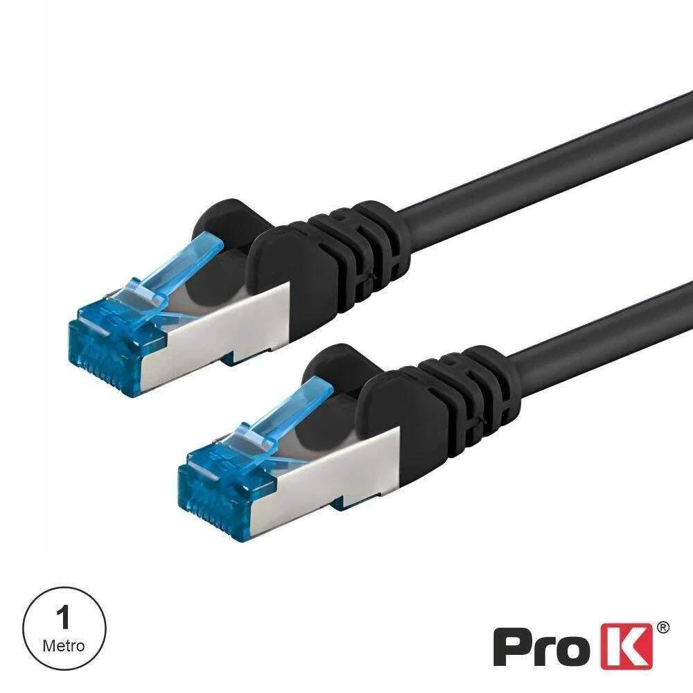 Cabo de Rede S/ftp Cat6e 1m Preto PRO K