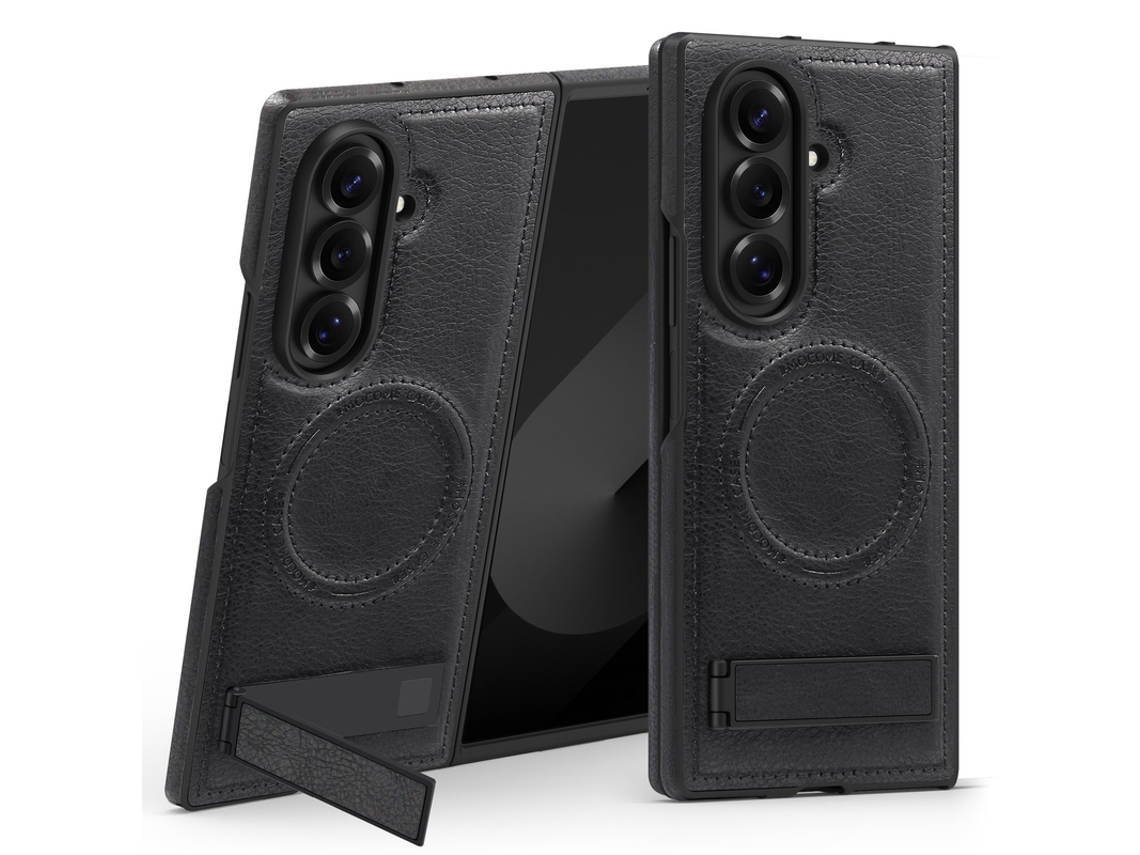 Capa Para Samsung Galaxy Z Fold 7 Magnético Suporte Sem Fios Preto Czhhmart