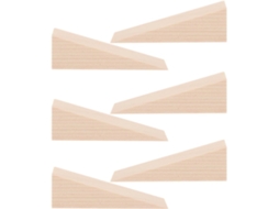 Conjunto De 6 Cunhas Triangulares De Madeira Para Portas, Antiderrapantes, Resistentes E Versáteis.