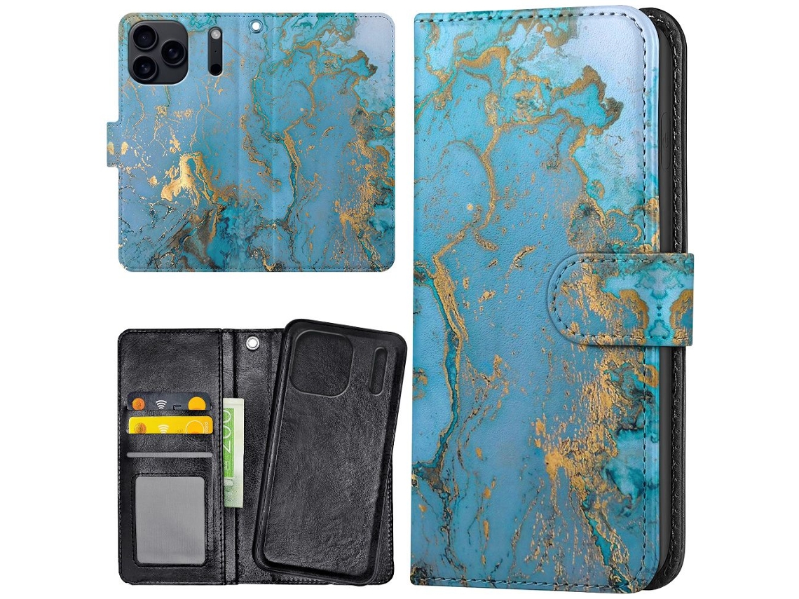 Capa Carteira/capa Com Estampa De Mármore Para Iphone 17 Pro