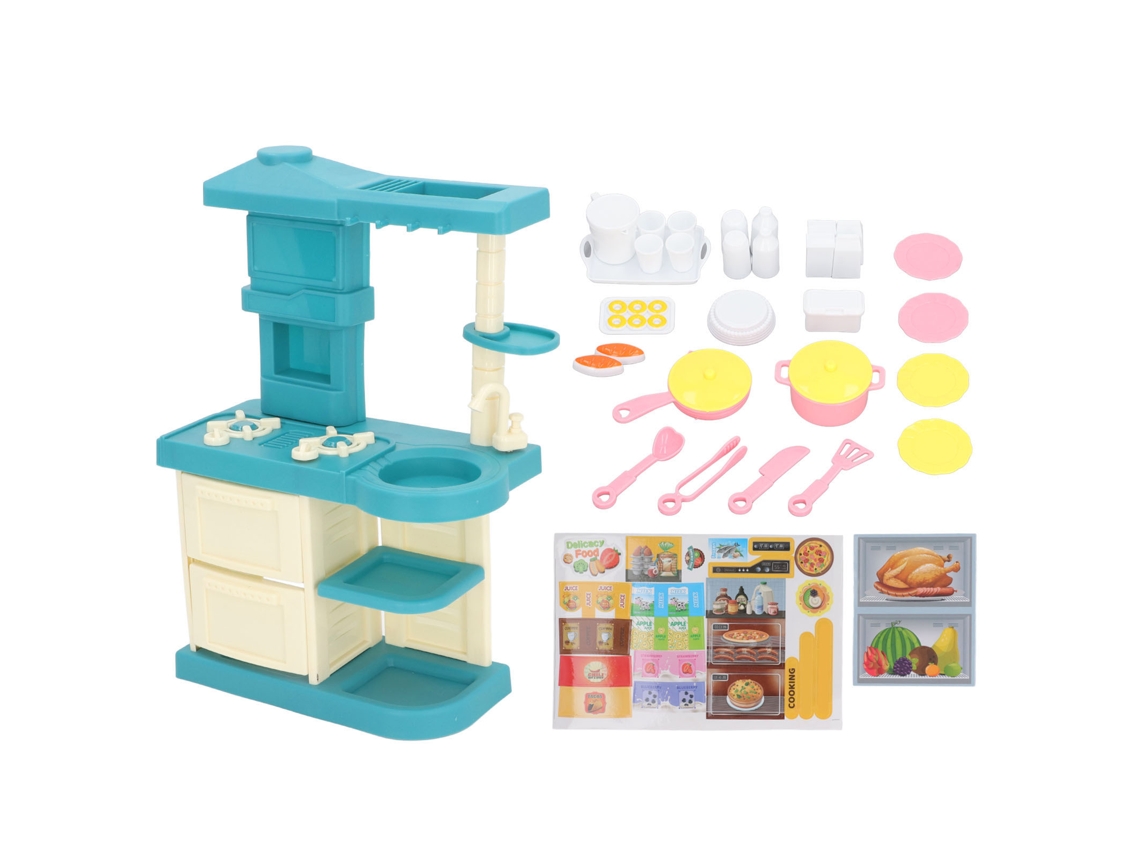 Business conjunto de Brinquedo de Cozinha para Crianças 51 Peças com Forno e Pia Interativo para Bebês Meninos e Meninas