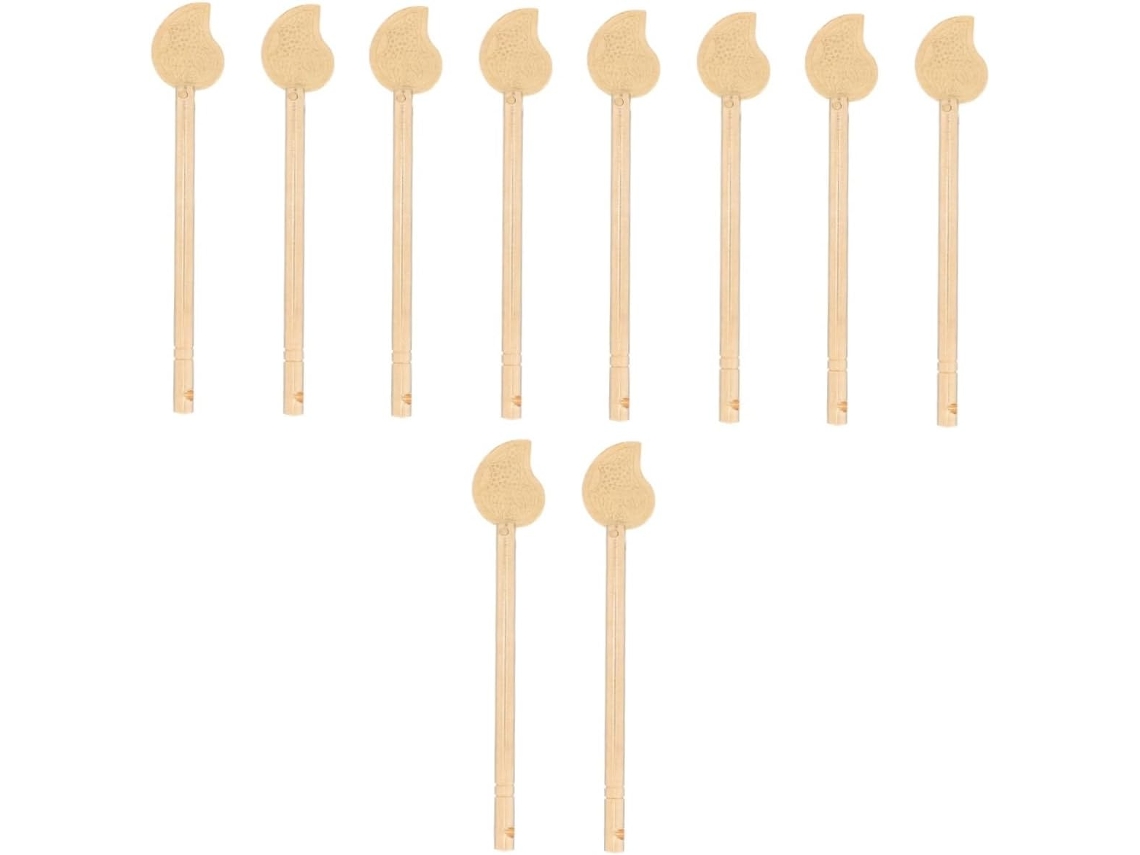 Conjunto De 10 Pinos De Travamento Em Bronze Para Móveis Retrô.