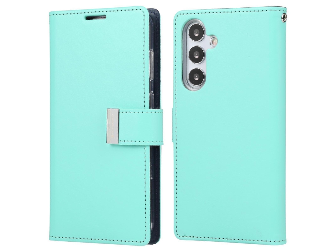 Capa Para Celular Samsung Galaxy S25+ 5g Goospery Rich Diary Em Couro Com Textura Crazy Horse