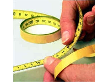 Cinta metrica adhesiva amarilla 13mm 3m