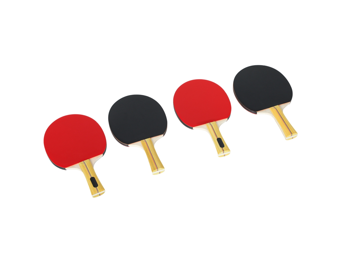Raquetes De Ping Pong Com 4 8 Bolas E Estojo De Transporte Para Iniciantes E Especialistas Vermelho