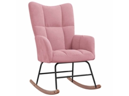 Rocking Chair, Rocking Chairs Vidaxl Cor-de-rosa Veludo