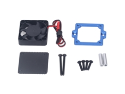 Ventilador De Resfriamento Esc Para Carro Rc Traxxas 1/10 5v Plástico Liga De Alumínio Azul