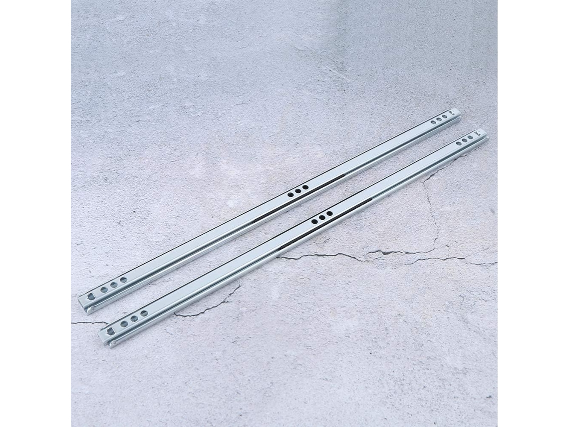 Corrediças De Gaveta Com Rolamento Esferas Eacam, 2 Peças, 16 Polegadas, Em Aço Laminado A Frio, Para Armários, Caixas
