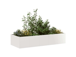 Vidaxl Vaso/floreira 200x80x40 Cm Aço Inoxidável