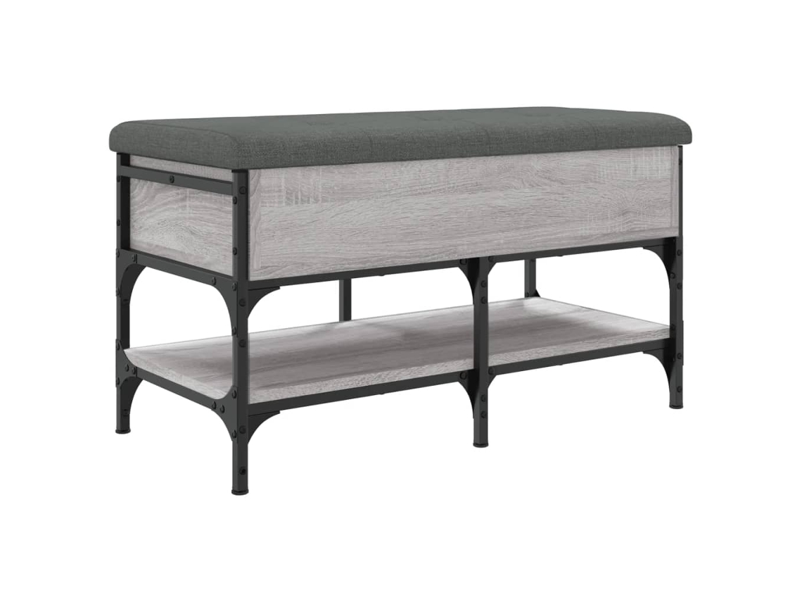 Shoe Bench, Shoe Benches Vidaxl Cinzeto Madeira Processada (82 X 42 X 45 Cm)