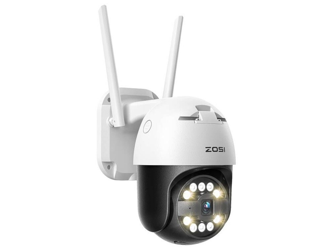 ZOSI C296 5Mp 3K Wifi P/T Poe Ip66 Branco Cartão Microsd 32Gb Câmara de Segurança Ip