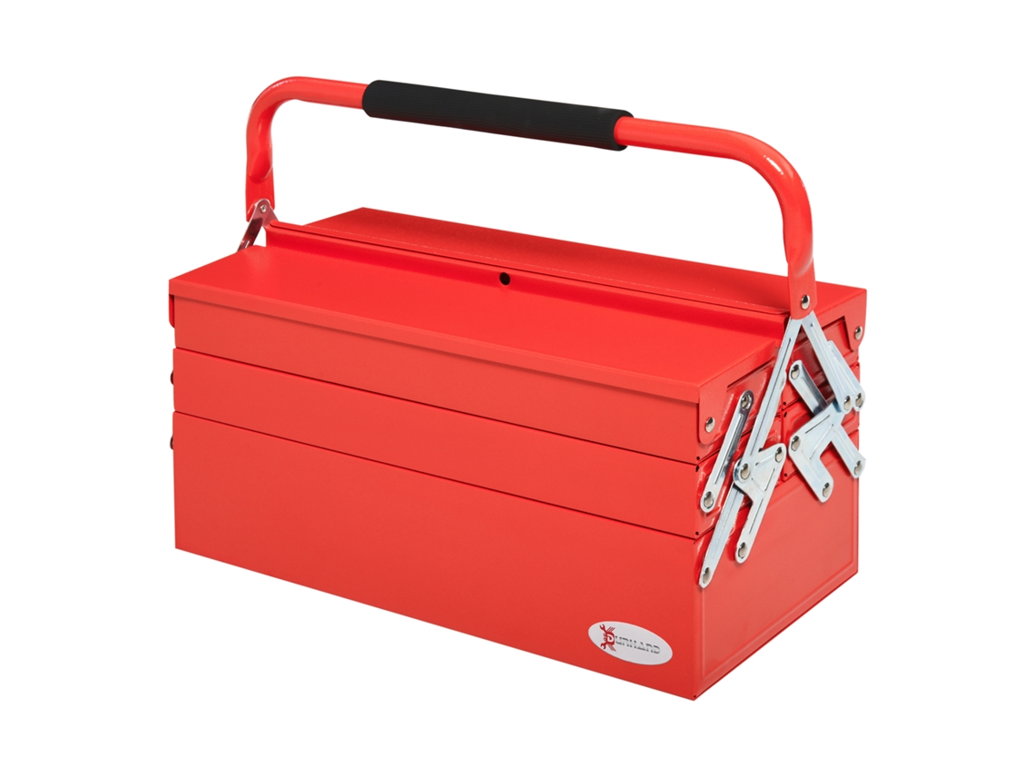 Caixa De Ferramentas Aço Cor Vermelho 45x22,5x34,5 Cm Durhand