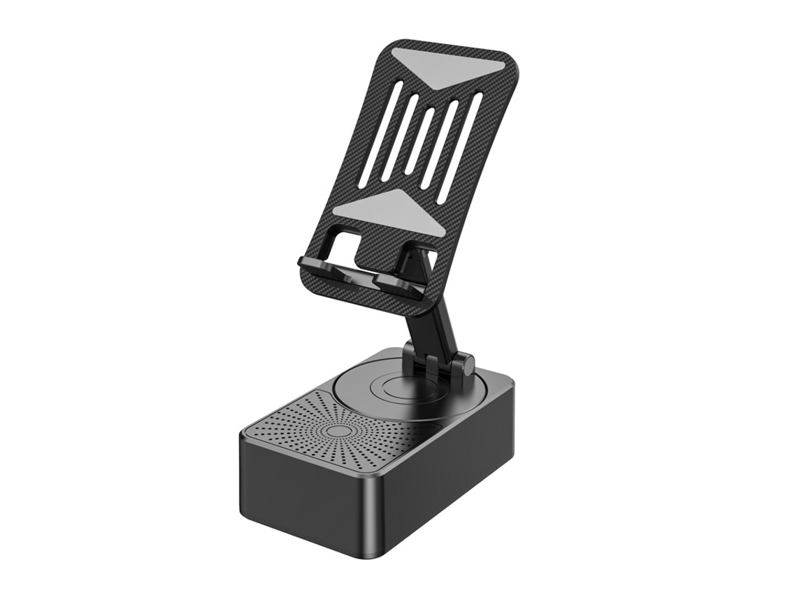 Suporte Multifuncional Três Em Um: Suporte Para Celular, Alto-falante E Carregador Portátil.