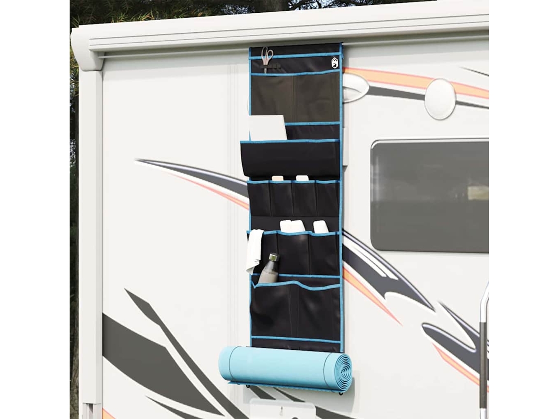 Vidaxl Saco De Armazenamento Preto E Azul 161 X 58,5 Cm Oxford