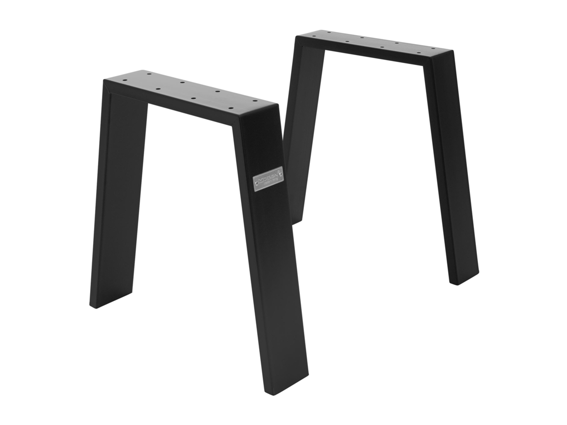 Conjunto de 2 Pés de mesa loft industrial ML-Design 44x42 cm aço preto fosco design em forma de U