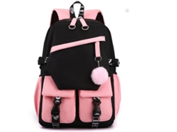 Mochila Escolar, De 15,6 Polegadas, Adolescentes, Preta E Rosa, Meninas, Meninos