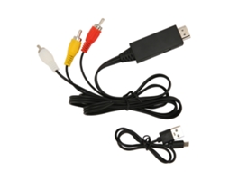 Conversor Hdmi para Rca LAXISCREED 720p 1080p com Cabo de Alimentação