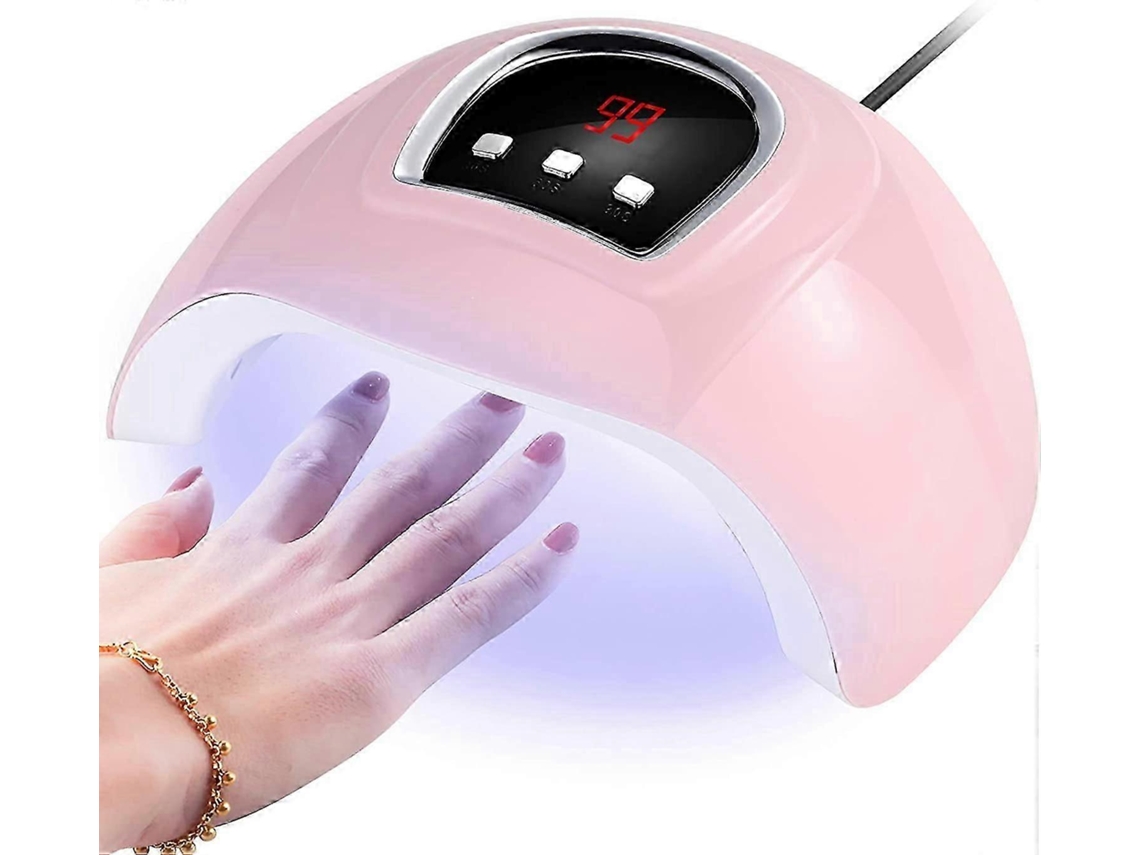 Secador De Unhas, 18 Lâmpadas Led Para Esmalte Em Gel, Sensor Automático Com 3 Configurações De Temporizador Ly Ebike (rosa, 1 Pacote)
