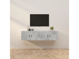 Pcs Móveis De Tv | Gabinete Tv | Armário Tv De Parede 80x34,5x40 Cm Cinzento Cimento