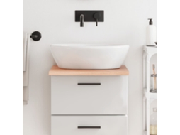 Vidaxl Bancada P/ Wc 40x50x2 Cm Madeira Maciça Tratada Castanho-claro