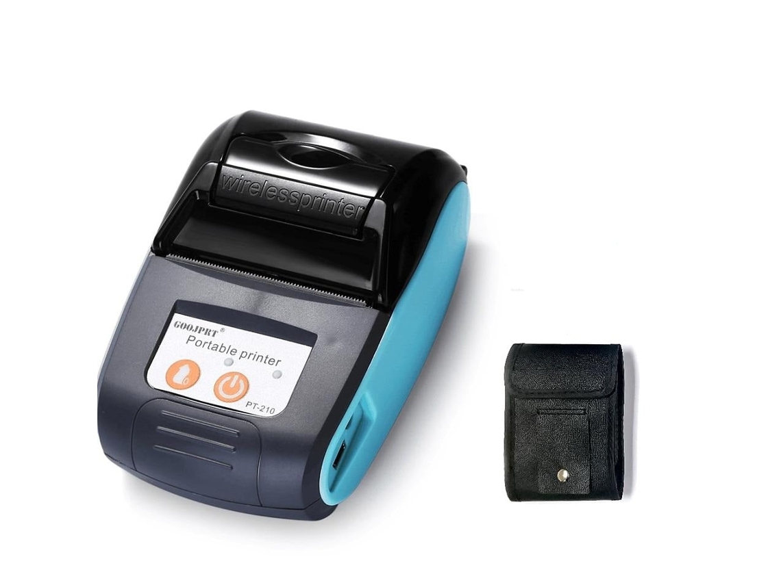 Impressora Térmica de Bilhetes de Recibos Sem Fio Mini Bluetooth (Outlet Grade A - Azul)