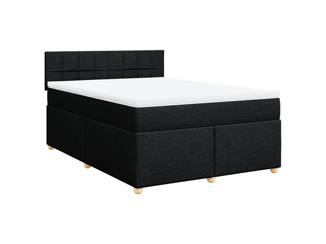Box Spring Bed, Box Spring Beds Vidaxl Preto Tecido (140 X 190 Cm)