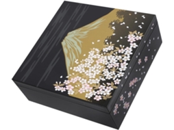 Lancheira Bento Toyvian Com Design Realista Do Monte Fuji E Estampa Dourada Japonesa, Recipiente De Plástico Empilhável