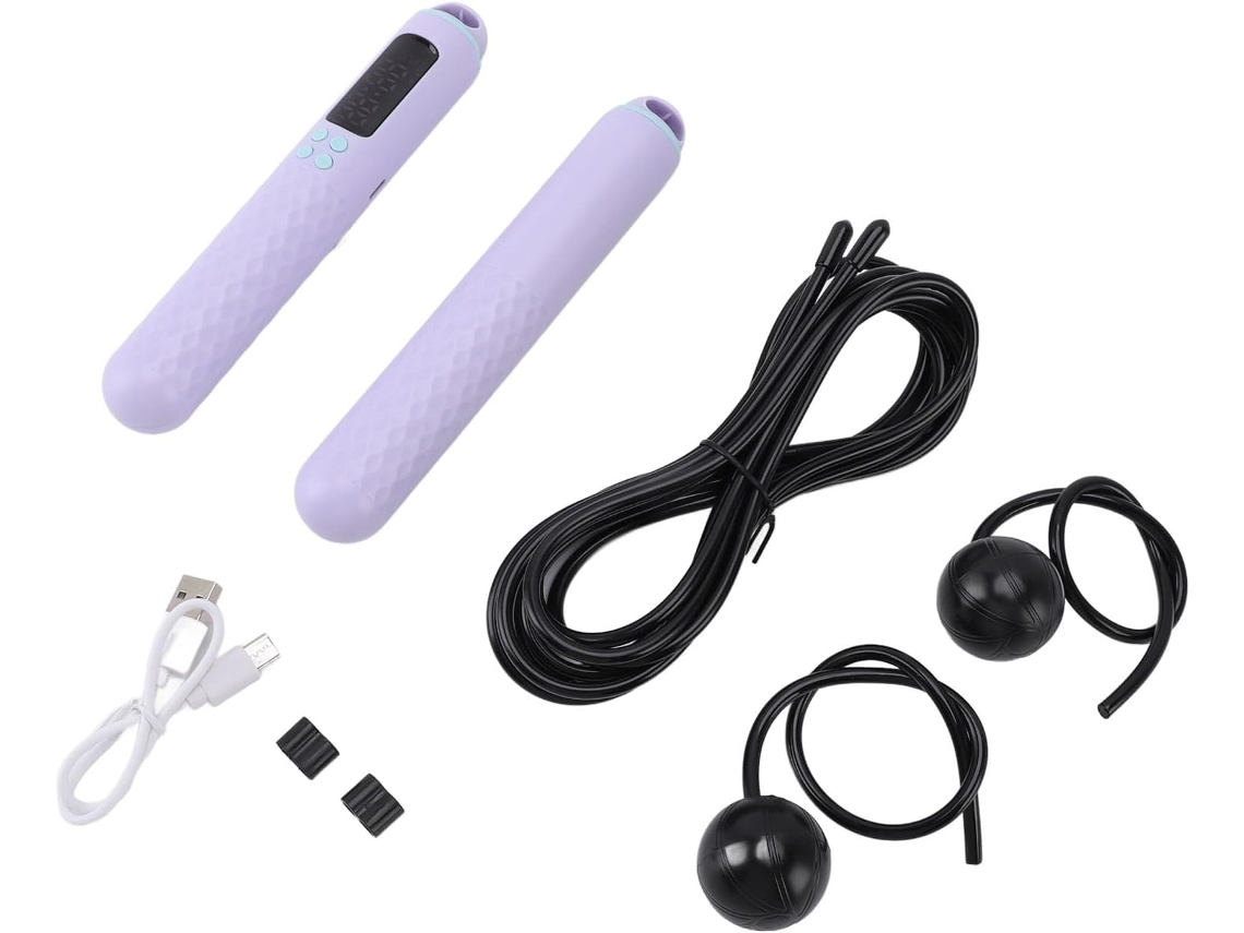 Corda De Pular Com Contador, Sem Fio E Com Peso Para Exercícios, Corda De Pular Recarregável Sem Fio Com Visor Digital