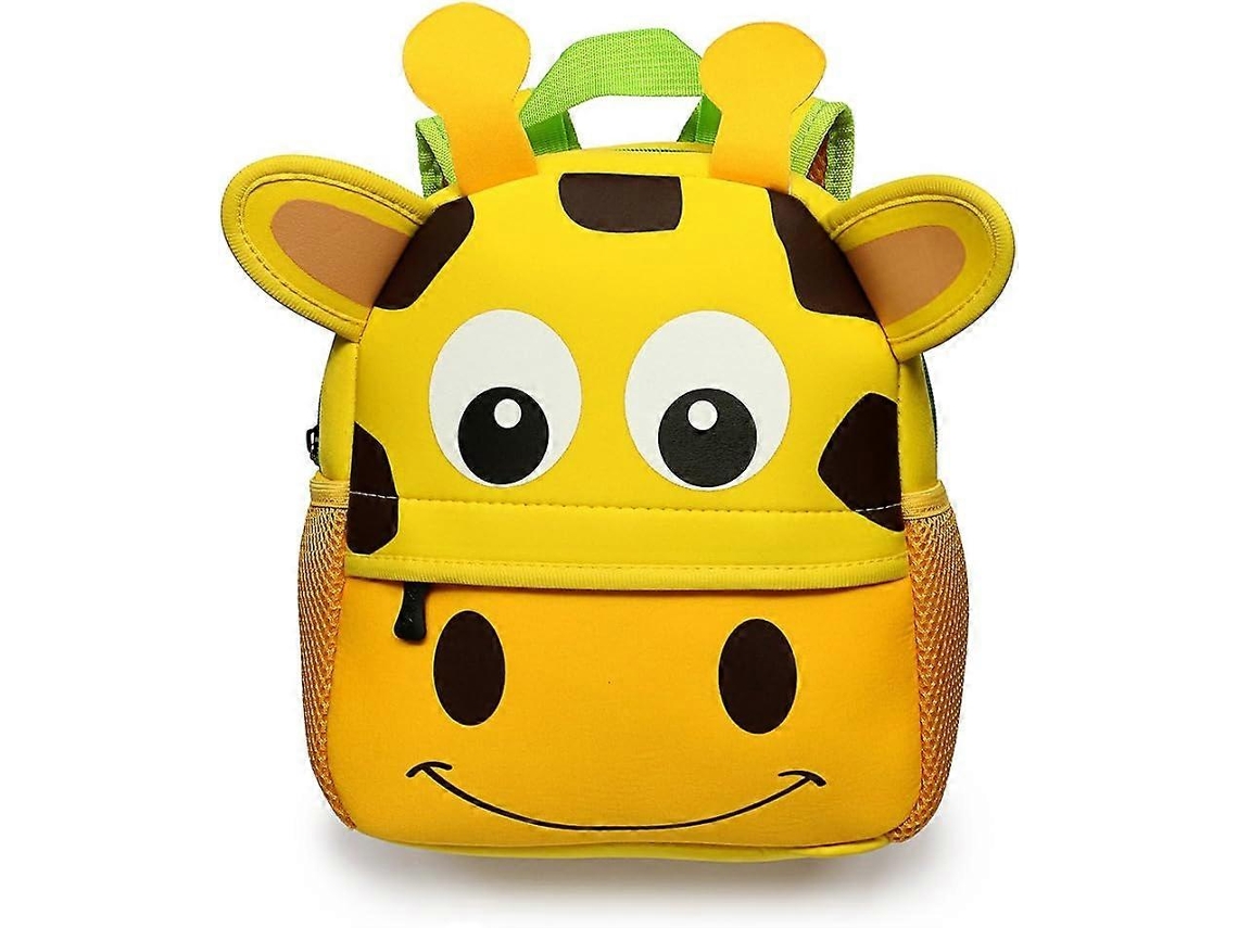 Mochila Infantil Pequena Para Meninos E Meninas, Em Neoprene, Com Estampa De Girafa, Tamanho 24x9x25 Cm. Aquaforge