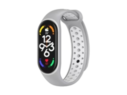 Pulseira De Silicone, Compatível Com Xiaomi Mi Band 5/ 6, Bicolor, Cor Canela, Acabamento Moderno