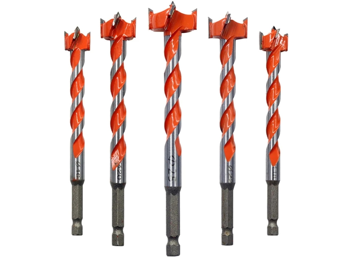 Broca De Rosca Liga Metálica Para Madeira Com Cabo Hexagonal, 1 Unidade 22mm Hjdipckyvg