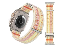 Compatível com Apple Watch Series 9, 8, 7 (41 mm), 6, 5, 4 SE (2023), SE (40 mm), 3, 2, 1 (38 mm), pulseira de nylon ajustável Wa Chennnls (2022)