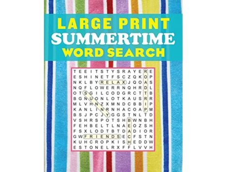 Livro Large Print Summertime Word Search de Editors Of Thunder Bay Press (Inglês)