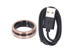 Aetheria anel Inteligente Tracker Saúde Resistente À Água Aço Ti Romanos Rotativo Ouro Tamanho 9