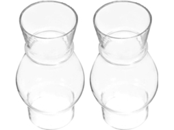 Conjunto De 2 Peças De Vidro Vintage Para Substituição De Lâmpadas A Óleo/querosene.