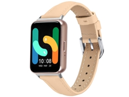 Bracelete para Samsung Galaxy Fit 3 Slim Couro Genuíno Camelo XIAOMOYU