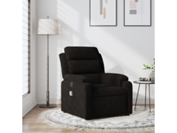 Vidaxl Poltrona De Massagem Reclinável Em Veludo Preto