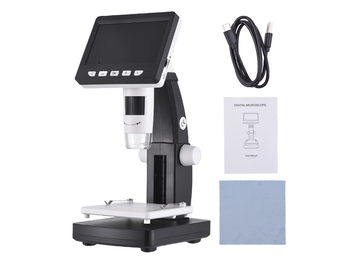 Yuru microscópio Digital 4.3 Polegadas 1080p 50 1000x para Observação de Animais Plantas Placas de Circuito 306 b