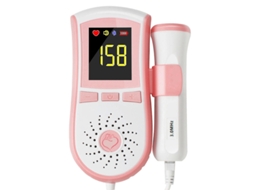 Monitor Doppler Fetal Digital Com Ecrã Lcd, Detector De Batimentos Do Bebé A Pilhas 3.0mhz, Cuidados Pré-natais Para Grávidas Cor Rosa