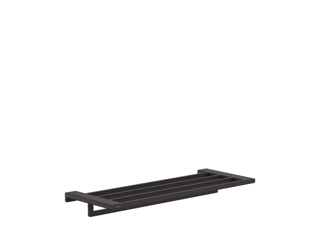 Toalheiro Hansgrohe Addstoris Com Suporte Para Toalhas, 41751, Cor Preto Mate