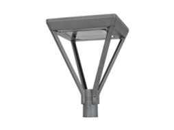 Luminária Led 40W Aventino Square Lumileds Philips Xitanium Programável 5 Steps Iluminação Pública 5000K Assimétrica 160ºx60º Branco Frio LEDKIA