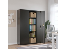 Vidaxl Arquivador 105x40x180 Cm Aço Preto