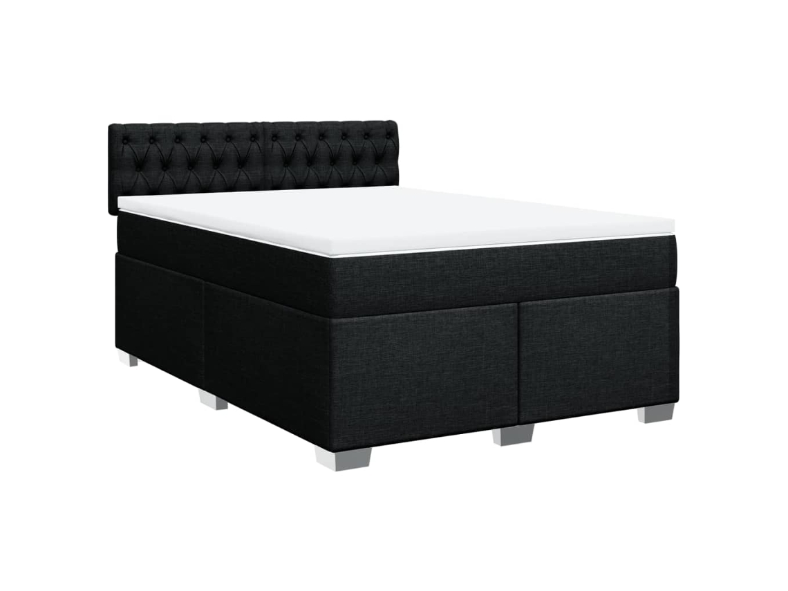 Box Spring Bed, Box Spring Beds Vidaxl Preto Veludo (140 X 190 Cm)
