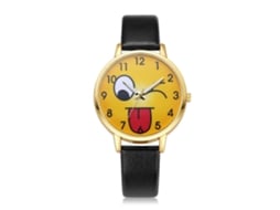 Reloj De Pulsera Analógico Con Cuerda Pu Y Movimiento De Cuarzo Ivpai (negro)