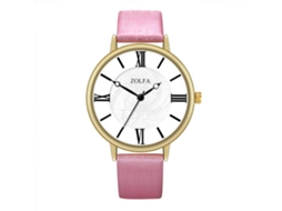 Reloj De Pulsera De Quartzo Para Hombre Y Mujer Con Dial Redondo (rojo Rosa)