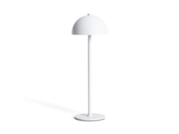 Candeeiro De Mesa Led Portátil Em Metal Com Bateria Usb Recarregável Kael Branco