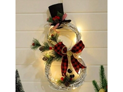 Weihnachtskranz Com Bateria Alimentada Por Bateria De Luz Led Fronttür Hängen Girlande Urlaub Home Dekorationen 40cm 20x40cm Com Led Ehstmind